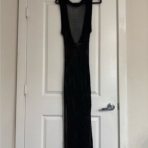 Beach Riot Black Backless Knit Dress new without tag